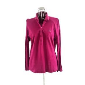 Burberry Golf pique cotton long sleeve polo shirt