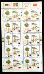 Mint Stamp Sheet 50 Diplomatic Malaysia China 2024