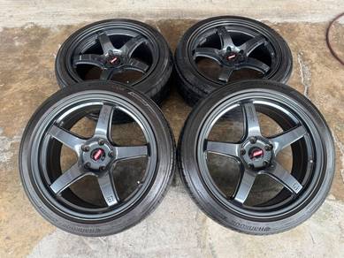 Sport rim second 18 Rays 57 siap tayar civic s70