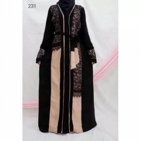 231 Jubah Abaya Dubai long sleeve dress