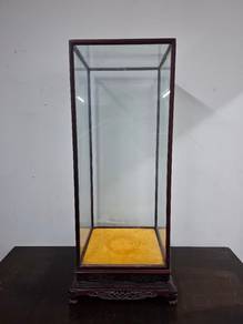 Chinese Style Glass Display Cabinet with Carved