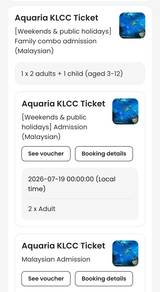 AQUARIA KLCC 2 adults + 1 kid