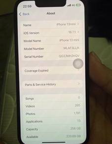 iphone 13 mini 256gb (black)