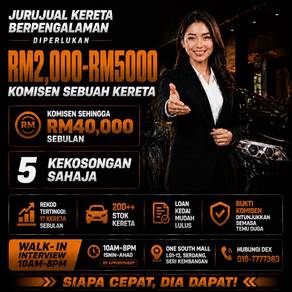 Sales Advisor / Jurujual USED CAR RM15K - RM40,000