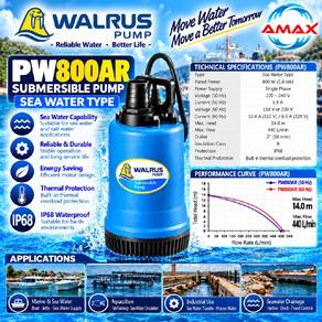 WALRUS Sea Water Type Submersible Pump PW800AR