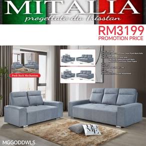 Quality Easy Clean Fabric Push Back Sofa Set Sale