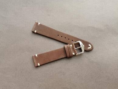 Italian Mocha Calf Leather Hand Made Watch Strap