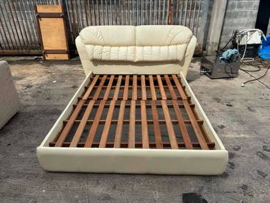 Leather Katil Queen Bed Frame