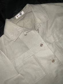 [Preloved] Golden Bear Overshirt Hijau Soft (L)🐻