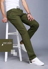 RA0457 VERSATiLE ARMY GREEN MEN FORMAL PANT + BELT