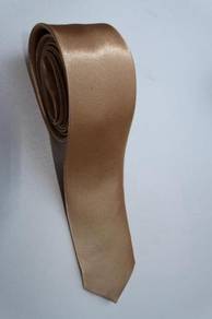 SLIM JT5 Gold Top Quality Solid Formal Neck Tie