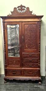 Peranakan Style Wardrobe with a Detailed Carved Pe