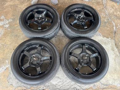 Rim second 16 Advan Gt siap tayar myvi city vios