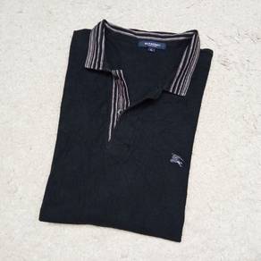 Burberry Contrast Striped Collar Polo Shirt