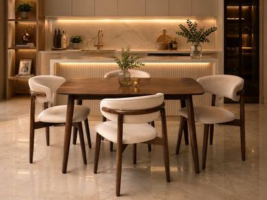 Elite Curve 1+4 Dining Set