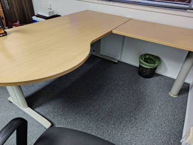 Meja Office L Shape 5x6 Kaki