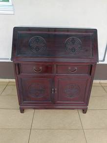Meja belajar antik rosewood