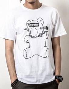 Japanese Supreme Bear White Short Sleeved T-Shirts