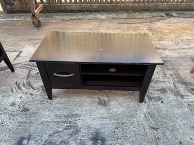 3ft Solid TV Cabinet Console Drawer Rack Table