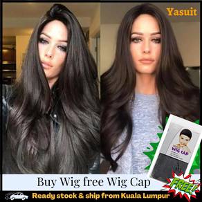 Long Curly Wavy 25inches Synthetic Wig Hair Black