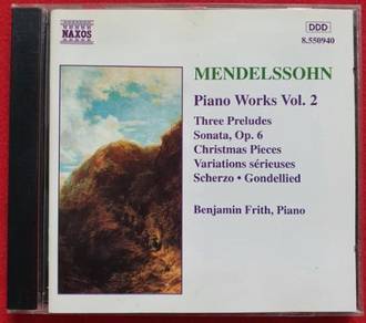 Mendelssohn PIANO WORKS VOL. 2 CD