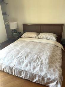 Wooden frame Queen size bed