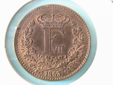 Denmark 1 Skilling 1863 [Kod : A3524]