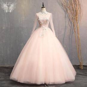 Green pink wedding bridal gown RBMWD0276