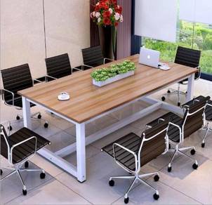Company meeting table long desk meja office wood 2