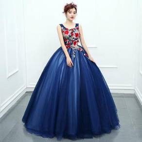 Blue wedding bridal gown dress RB0520