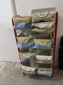 MULTI PROPOSE RACK WITH Foldable Storage Basket