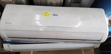 Midea 1.0hp air cond free install (Used)
