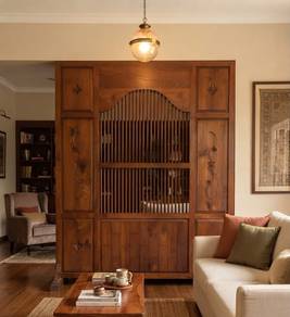 teak Bali panel screen