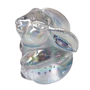 Rabbit Crystal Glass Statue Animal Figurines Desk