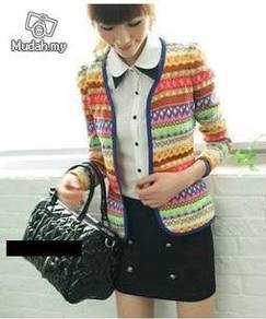 0311 VINTAGE Colorful Embroidery Cardigan Sweater