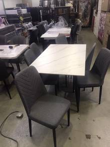 meja makan ceramic marble top