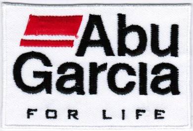 ABU Garcia WHITE Fishing Badge Embroidered Patch