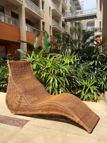 Ikea VINTAGE KARLSKRONA Rattan SCULPTURAL Chaise L