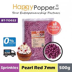 Bakery Jimmies Sprinkles - Pearl Red 7mm 500g
