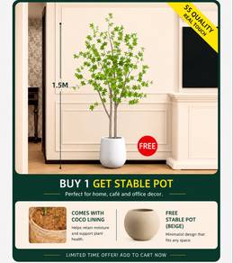 1.5M Artificial Schefflera Plant with Stable Pot
