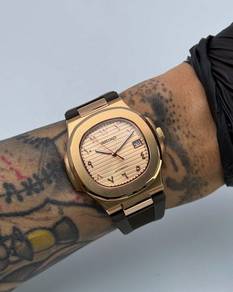 Custom Seiko Mod 40mm champagne Rose Gold Arabic