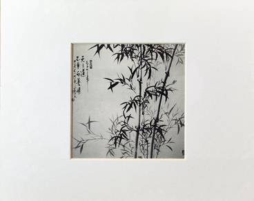 Chinese Ink Painting of Bamboo with Calligraphy