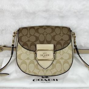 Coach CH507 Morgan Saddle Brown Beige Bag Dustbag