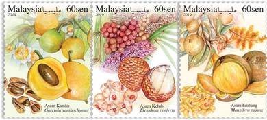 Mint Stamp Sour Fruits Malaysia 2019