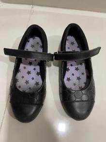 Clarks black leather Mary Janes for girls