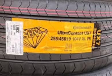 255 45 19 CONTINENTAL UX7 Tayar Tyre New 2026
