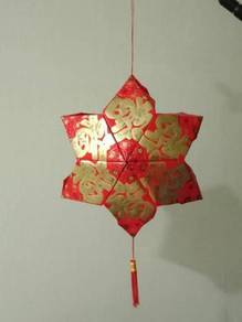 Angpao Hexagram Latern Chinese Decoration 34x18cm