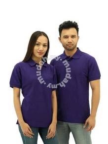 Purple Polo T-Shirt T Shirt Cotton Kosong Plain