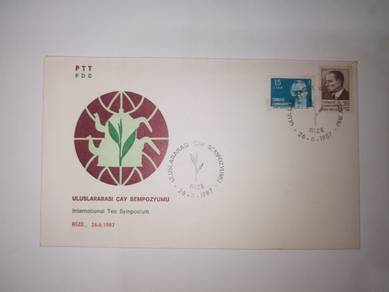 FDC Stamp Turkiye 1987 Tea Symposium