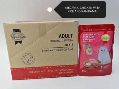 SmartHeart Pouch Wet Cat Food 85g Chicken Kanikama